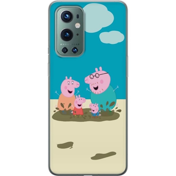 OnePlus 9 Pro Läpinäkyvä kuori Greta Possu Perhe Jori Mutap