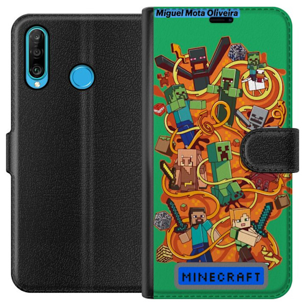 Huawei P30 lite Plånboksfodral Minecraft