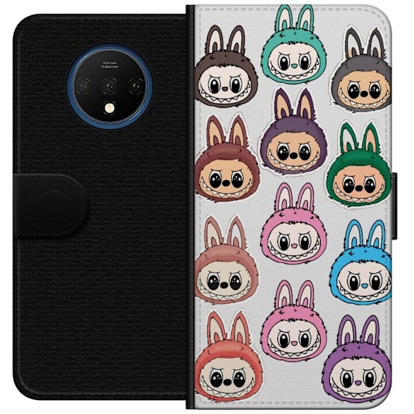 OnePlus 7T Tegnebogsetui Labubu Macaron Monster - Nuttet Samle