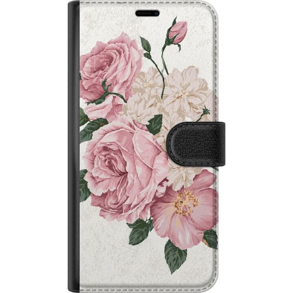 Kompatibelt Plånboksfodral till Apple iPhone 6s Rosa rosbukett rosa