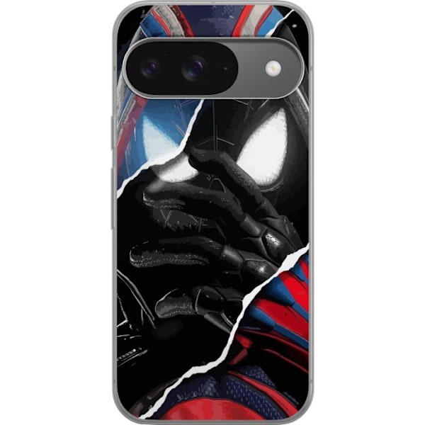 Google Pixel 9 Läpinäkyvä kuori Spider Man