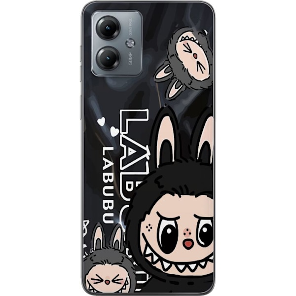 Motorola Moto G14 Gennemsigtig cover <nl>Labubu Black Energy -
