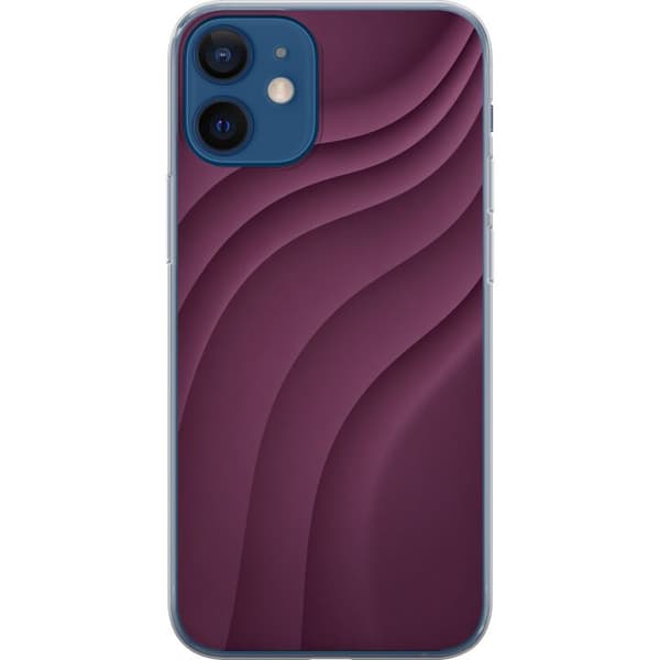 Kompatibelt Mobilskal till Apple iPhone 12 Plum Waves lila