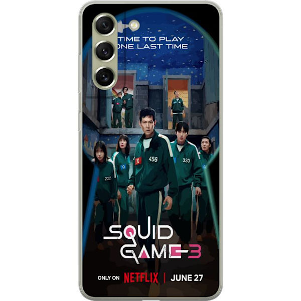 Samsung Galaxy S21 FE 5G Läpinäkyvä kuori Squid Game Kausi 3 TV-sarjan hahmot Suositut TV-sarja Motiivit Ikoni Jännitys Draama Aasialainen suunnit