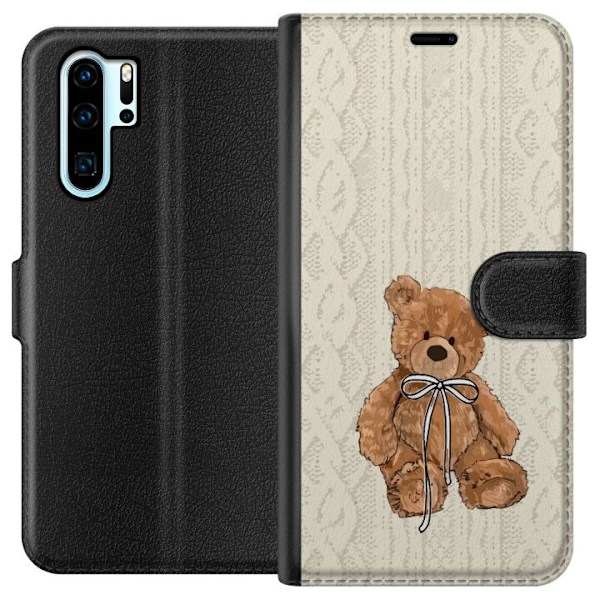 Huawei P30 Pro Plånboksfodral Liten Nalle – klassisk nalle i enkel design