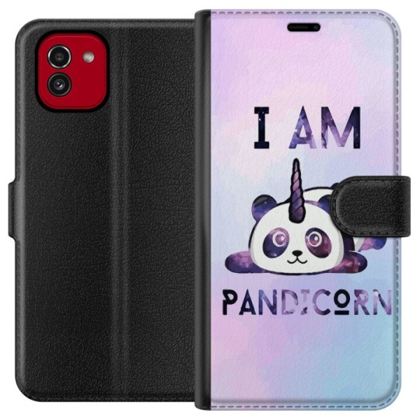 Samsung Galaxy A03 Plånboksfodral Panda Enhörning