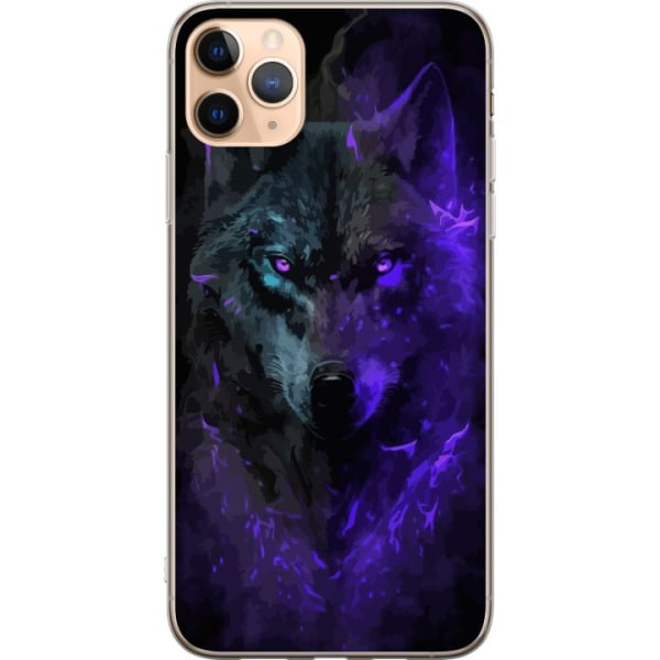 Apple iPhone 11 Pro Max Läpinäkyvä kuori Susihukka Violetti