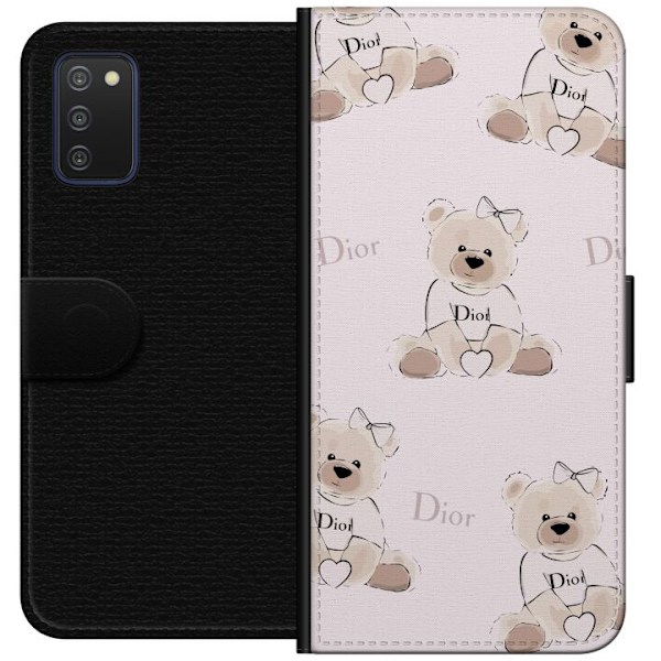 Samsung Galaxy A03s Tegnebogsetui Teddy Dior Vibes - luksuriøs bamse i modetil