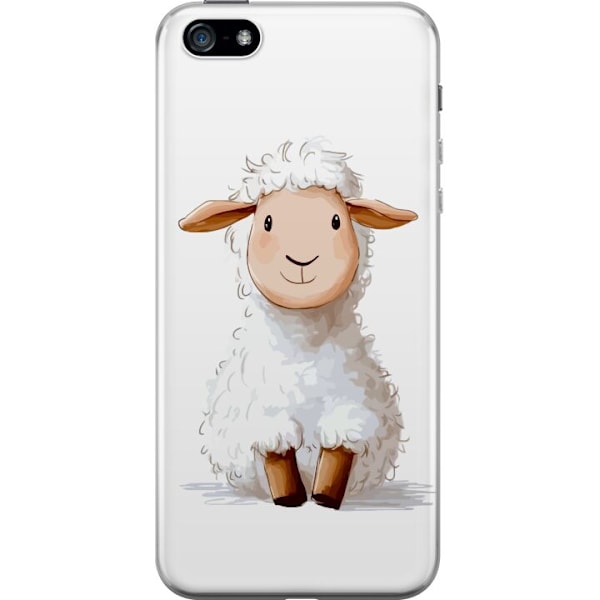 Apple iPhone 5 Läpinäkyvä kuori Suloinen Lammas - lasten ja vauvan tuotteita sarjakuvatyyliin