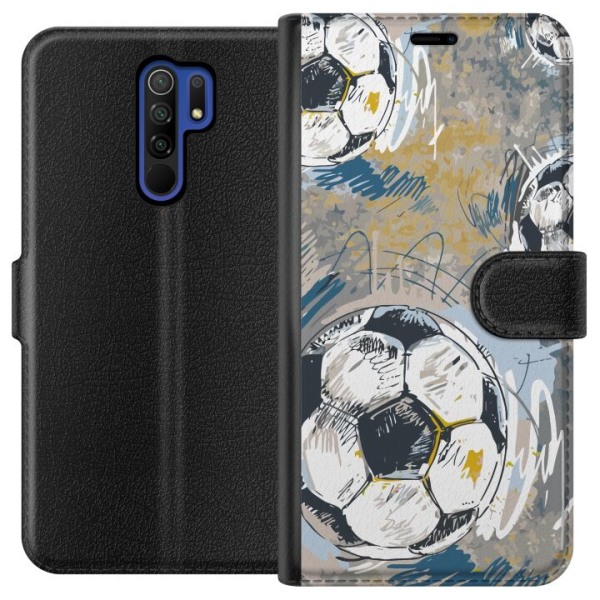 Xiaomi Redmi 9 Plånboksfodral Fotboll