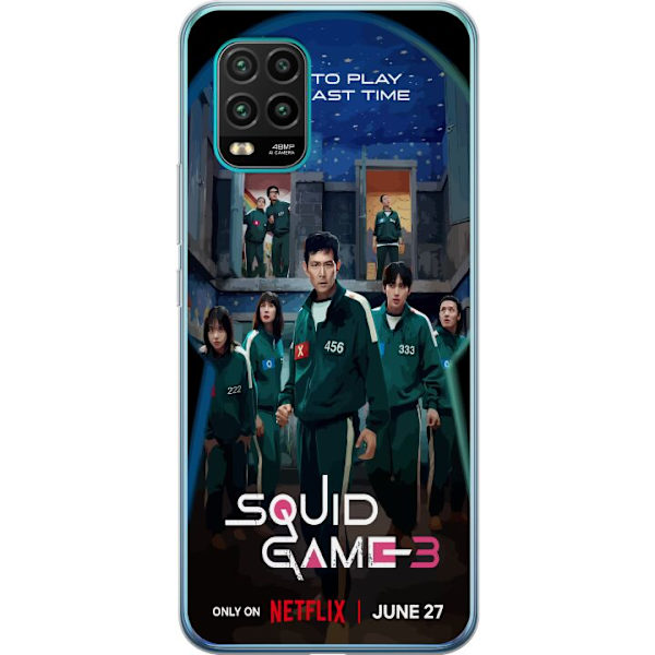 Xiaomi Mi 10 Lite 5G Genomskinligt Skal Squid Game Säsong 3 Seriefigurer Populärt TV Serie Motiv Ikoner Spänning Drama Asiatisk Design Trend
