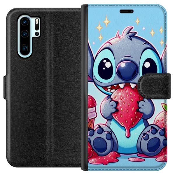 Kompatibelt Lommeboketui til Huawei P30 Pro Strawberry Stitch