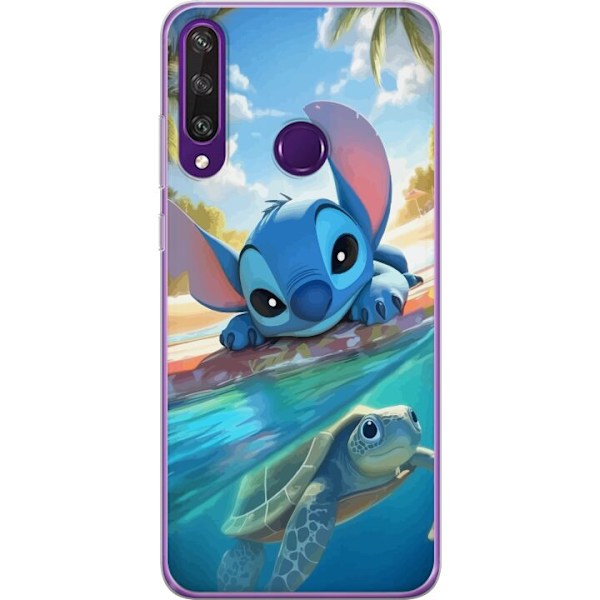 Huawei Y6p Genomskinligt Skal Stitch med sköldpadda – söt