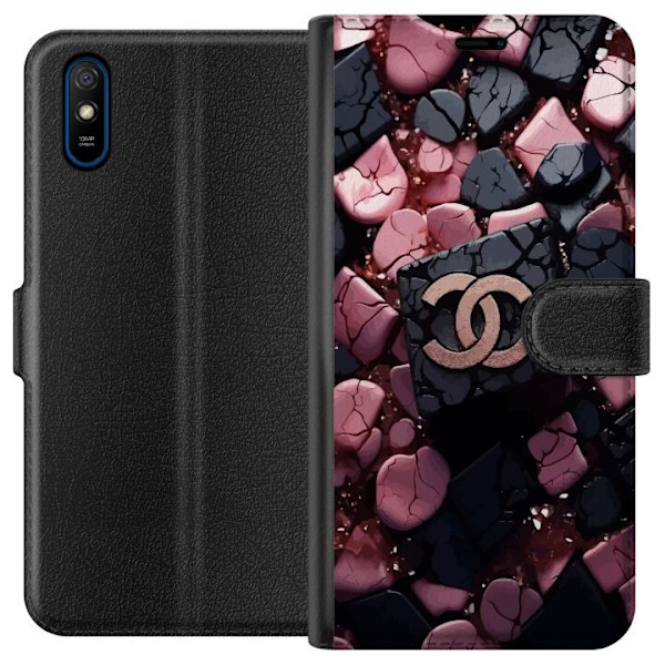 Xiaomi Redmi 9A Lommeboketui Chanel Svart og Rosa