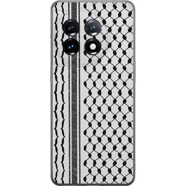 OnePlus 11R Läpinäkyvä kuori Palestiinalainen kuvio - perinteiseen tyyliin inspiroima keffiyeh-kangas