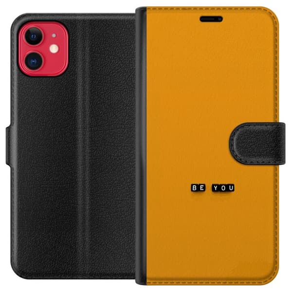 Kompatibelt Plånboksfodral till Apple iPhone 11 Be You text orange