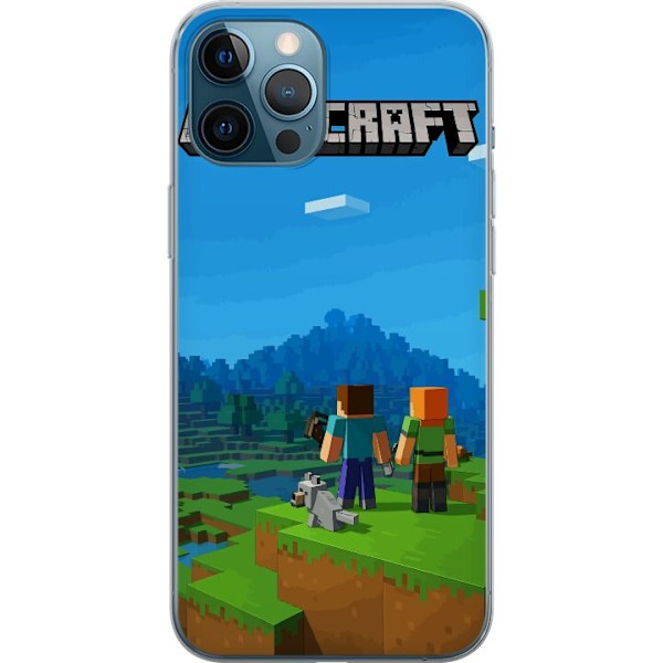 Apple iPhone 12 Pro Max Genomskinligt Skal Minecraft Key Art