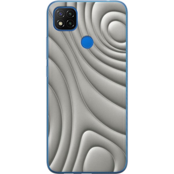Xiaomi Redmi 9C NFC Genomskinligt Skal Silver Waves