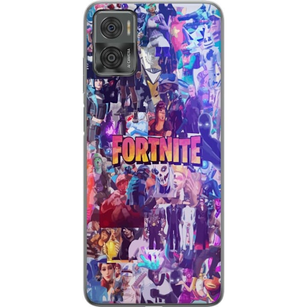 Motorola Moto E22i Gennemsigtig cover Fortnite