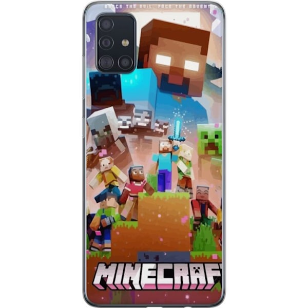 Samsung Galaxy A51 Läpinäkyvä kuori Minecraft