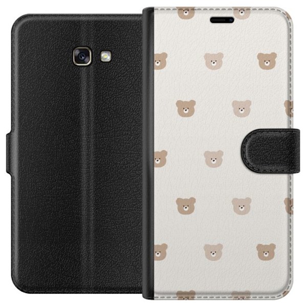 Samsung Galaxy A3 (2017) Tegnebogsetui Teddybaggrund - søde teddybjørne mod en blød baggrund