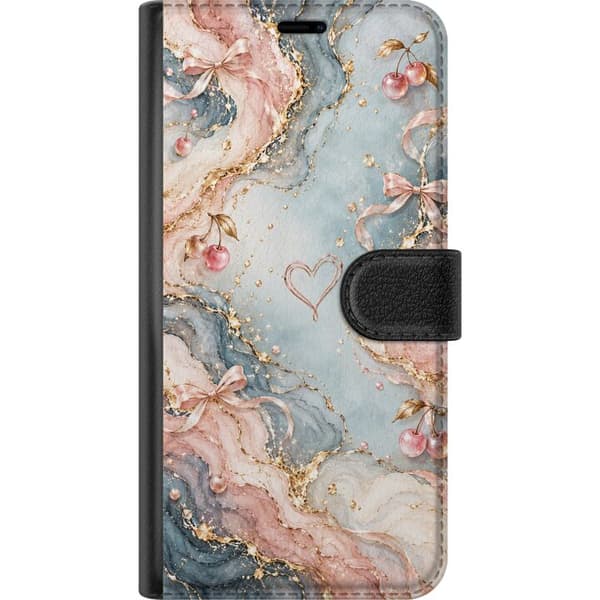 Kompatibelt Lommeboketui til Apple iPhone 7 Plus Rosettmarmor blå