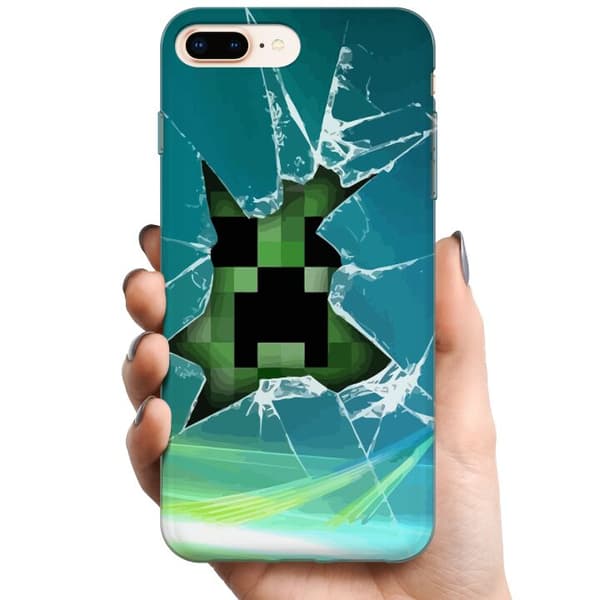 Kompatibel Mobilcover til Apple iPhone 8 Plus MineCraft