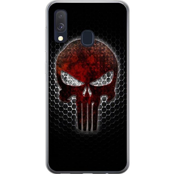 Samsung Galaxy A40 Genomskinligt Skal Dödskalle