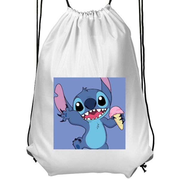 Gympapåse | Lätt Träningsväska för Vuxna Stitch vit Vuxen