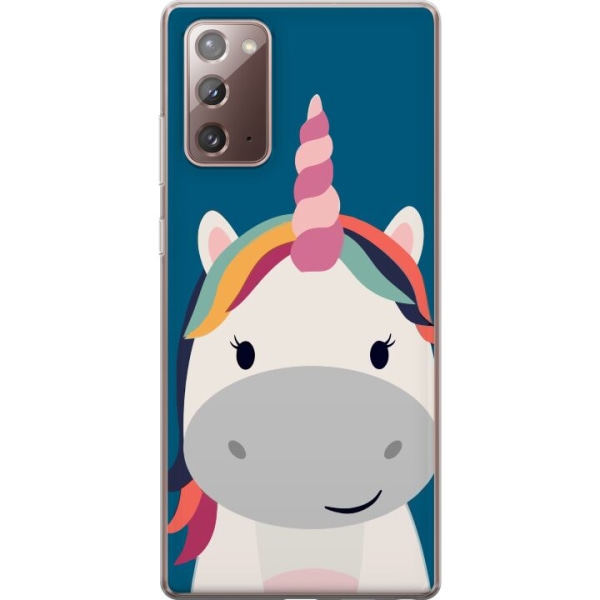 Samsung Galaxy Note20 Genomskinligt Skal Enhörning / Unicorn