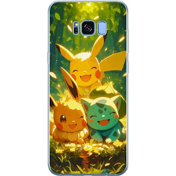 Samsung Galaxy S8 Gennemsigtig cover Pixelmonster spillestil - farverig design til retro-elskende gamere