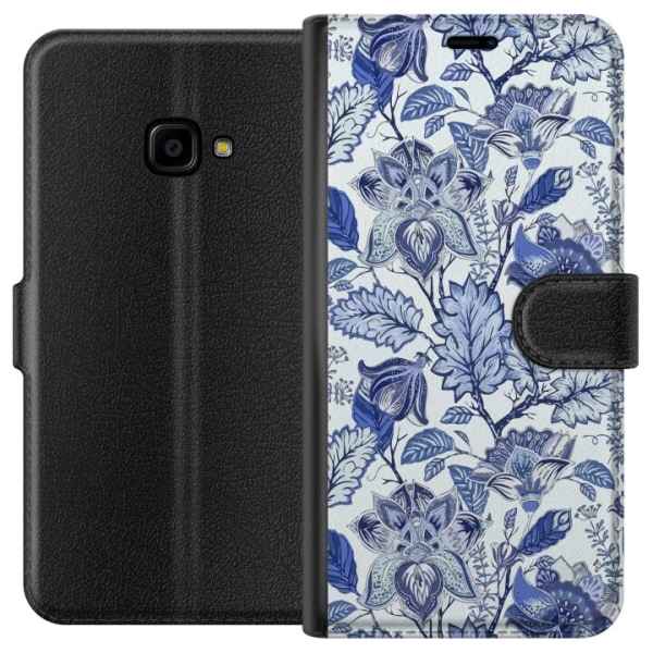 Samsung Galaxy Xcover 4 Plånboksfodral Blommor Blå...
