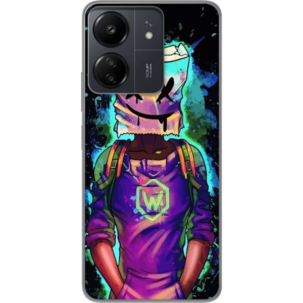 Xiaomi Redmi 13C Läpinäkyvä kuori Fortnite Marshmello