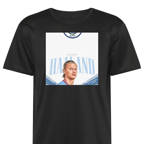 Tränings-T-shirt | Sport-T-shirt för Vuxen Erling Haaland svart 5X-Large