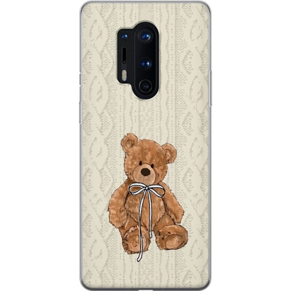 OnePlus 8 Pro Genomskinligt Skal Liten Nalle – klassisk nalle i enkel design