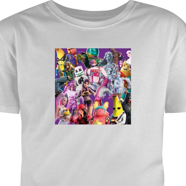 Barn-T-shirt | Bekväm T-shirt för Barn Fortnite grå 7-8 År