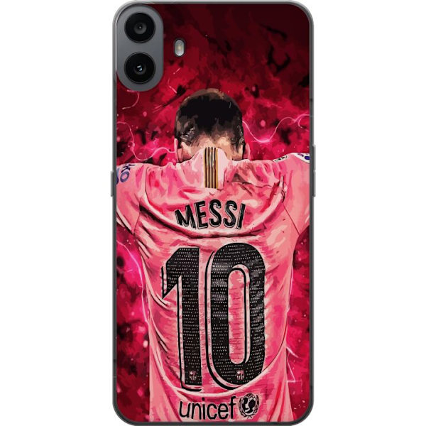 Nothing CMF Phone 1 Läpinäkyvä kuori Messi Jalkapallo Barcelona Argentiina Motivoiva Legendaarinen Pelaaja FC Barcelona Numero 10 Urheilu Jalkapall