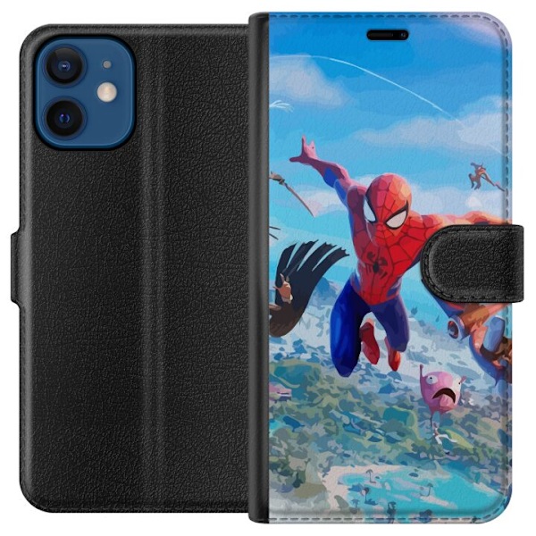 Apple iPhone 12  Lommeboketui Fortnite Spiderman