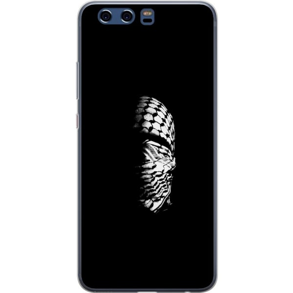 Huawei P10 Gennemsigtig cover Keffiyeh-mønster - klassisk sort-hvid palæstinensisk tørklæde med kulturel betydning