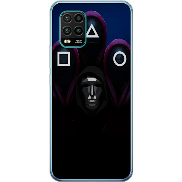 Xiaomi Mi 10 Lite 5G Genomskinligt Skal Squid Game Säsong 3 Nya Ikoner Populär Serie TV Motiv Asiatisk Drama Trend Ikoniskt Grafisk Design