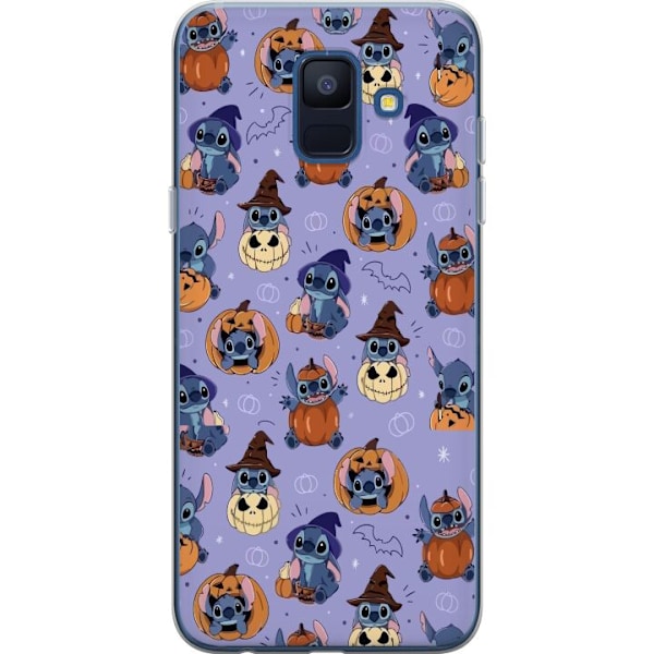 Samsung Galaxy A6 (2018) Genomskinligt Skal Stitch halloween