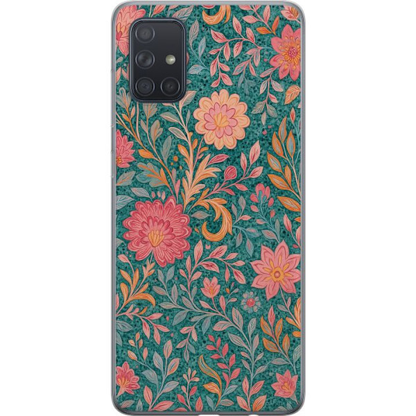 Samsung Galaxy A71 Gjennomsiktig deksel Floral Dream