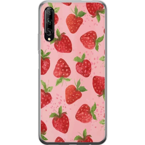 Huawei P smart Pro 2019 Läpinäkyvä kuori Mansikkahaaveet -