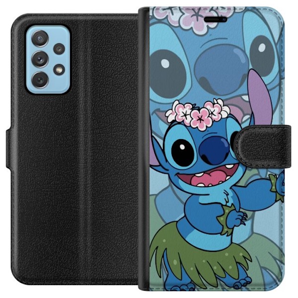 Samsung Galaxy A52 5G Tegnebogsetui Stitch under Stjernerne -