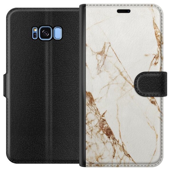 Samsung Galaxy S8 Plånboksfodral Vit marmor