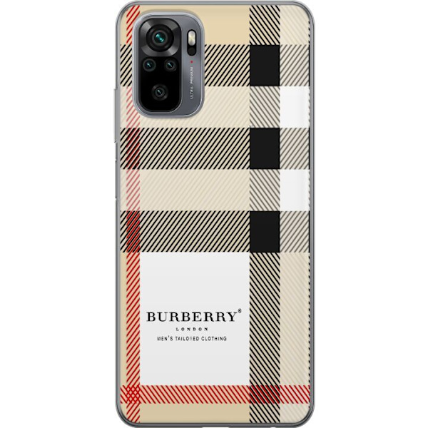 Xiaomi Redmi Note 10 Genomskinligt Skal Burberry