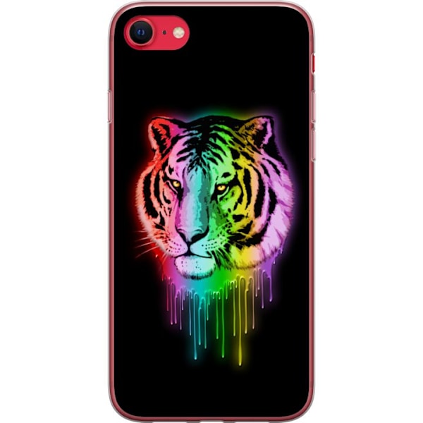 Apple iPhone SE 2025 / 16E Gjennomsiktig deksel Neon Tiger