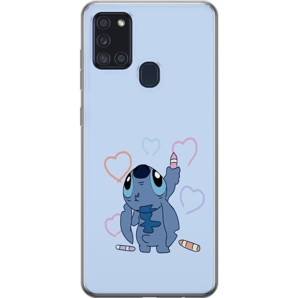 Kompatibel Mobilcover til Samsung Galaxy A21s Stitch Hjerter