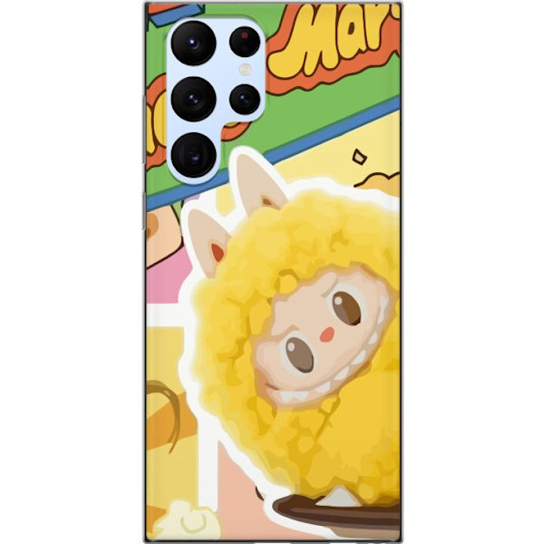 Samsung Galaxy S22 Ultra 5G Genomskinligt Skal Labubu Wacky Mart Pop Mart Serie Samlarfigur Söt Design Populärt Motiv Figurserie Kreativ Art Toy