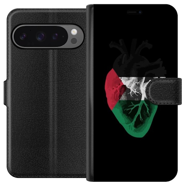 Google Pixel 9 Pro XL Lommeboketui Palestina Hjerte